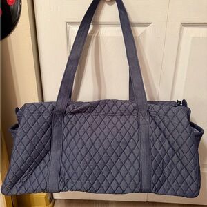 Vera Bradley Large Quilted Duffle - Navy